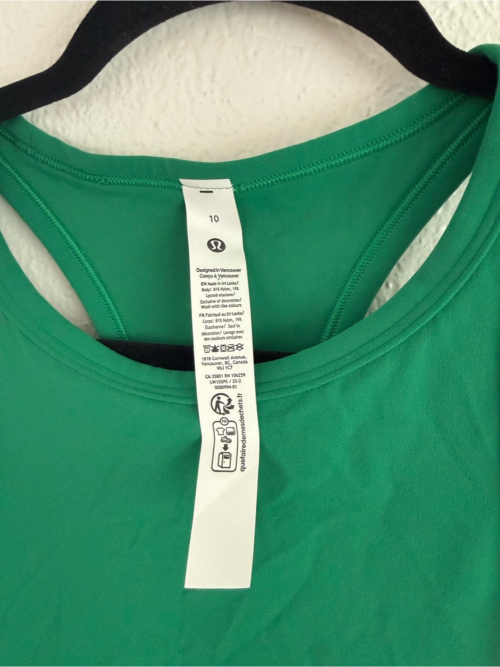 lululemon Size 10 Align Racerback Tank Green Athletic Workout - Picture 2 of 4